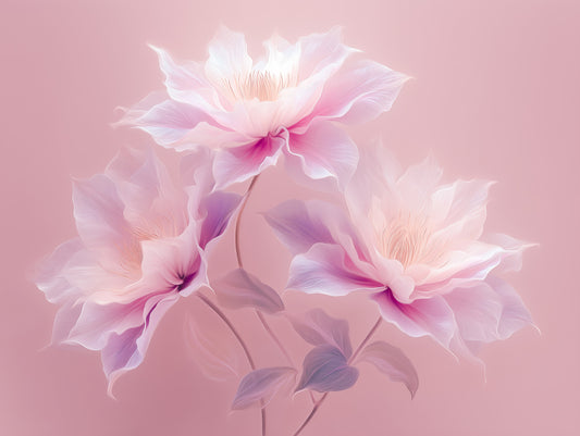 Rosa kronblad drömmer blommig design vägg väggmålning