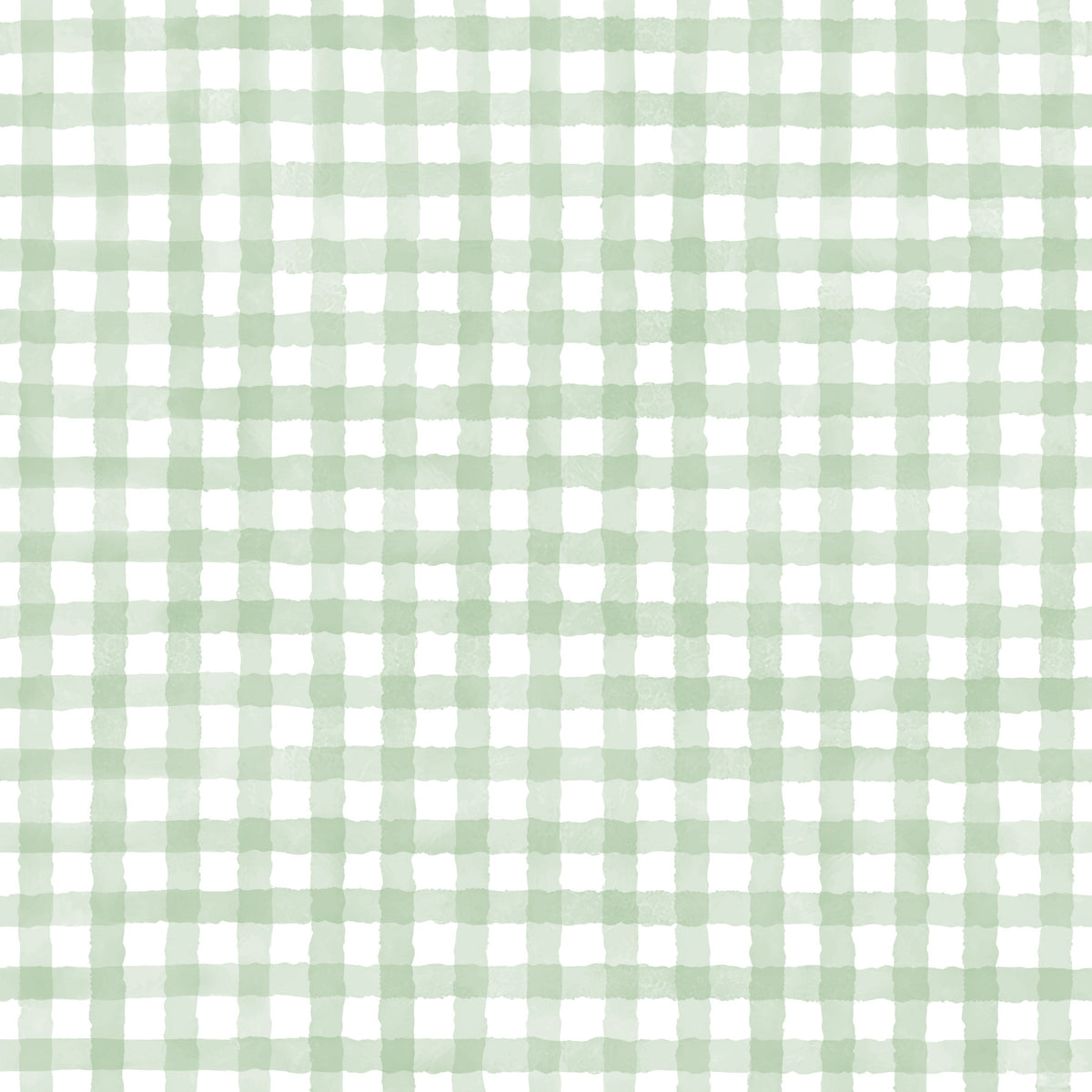 Rustique Green Farmhouse Gingham Watercolor à carreaux Papier peint neutre⁠ in your room