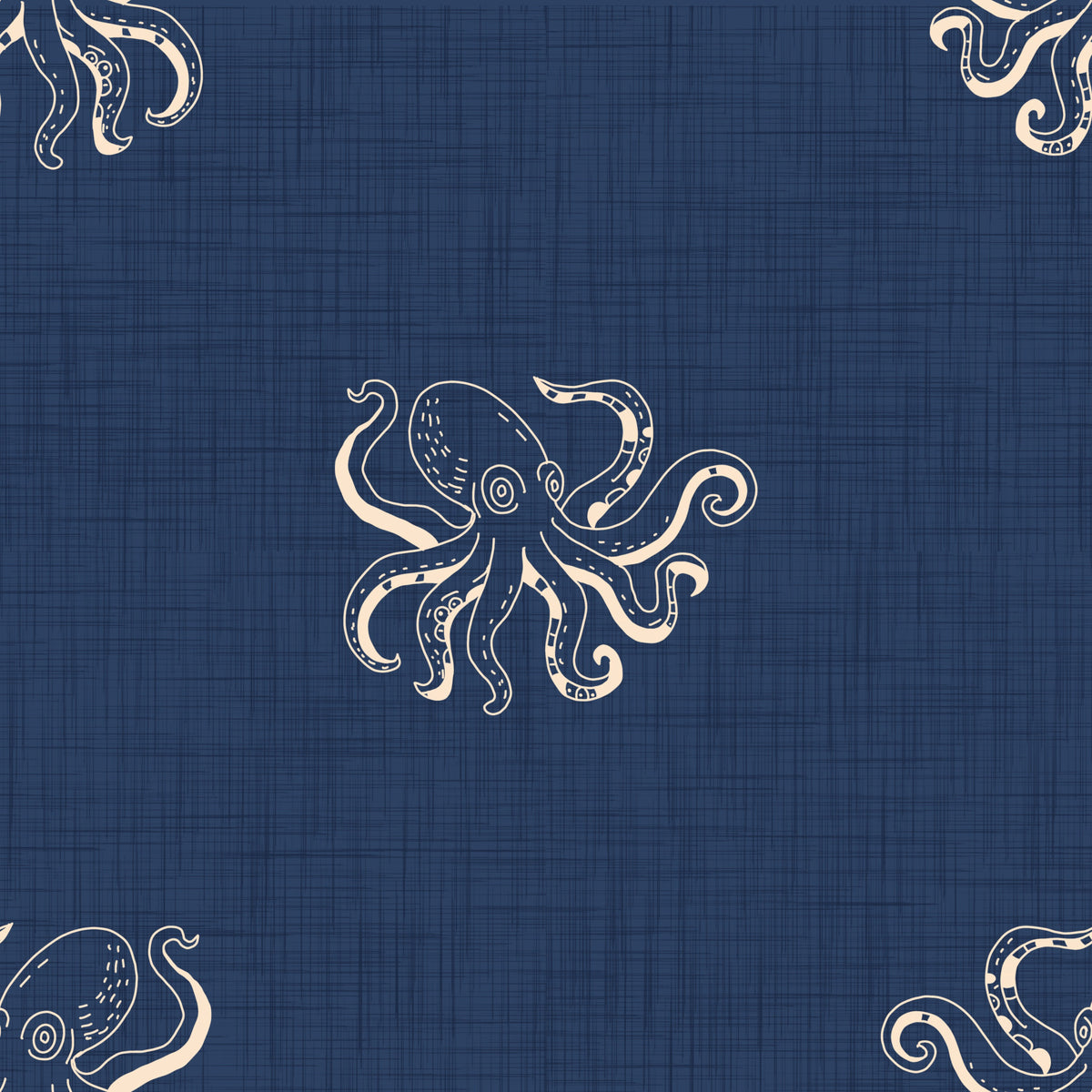 Octopus Nautical Mythology - Wallpaper retrò creatura marina⁠