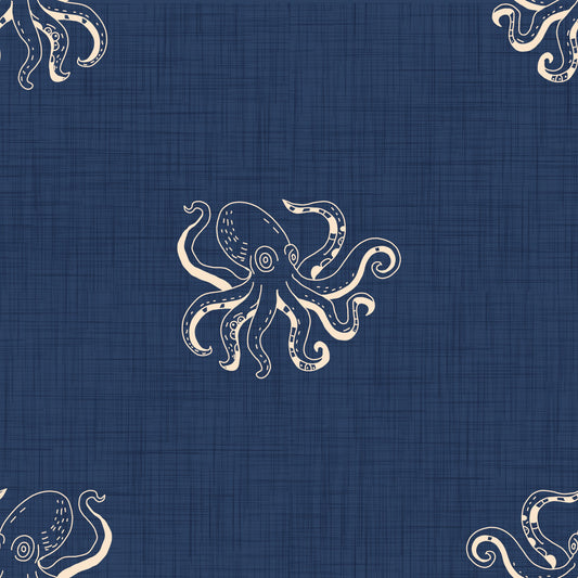 Octopus Nautical Mythology - Retro Sea Creature Wallpaper⁠