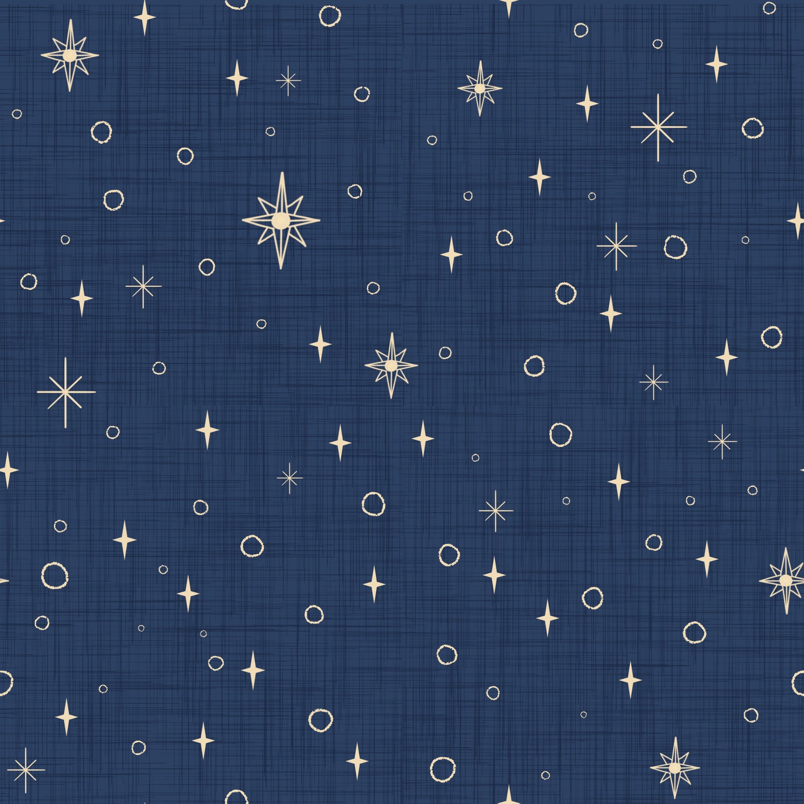 Retro Starry Night Sky - Burnt Amber Nautical Wallpaper⁠ in your room