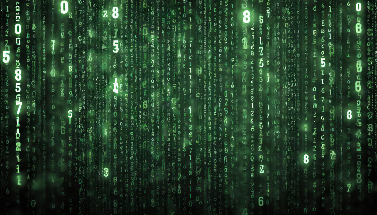 Cyfrowy kod deszczu MATRIX MURAL in your room — zoomed