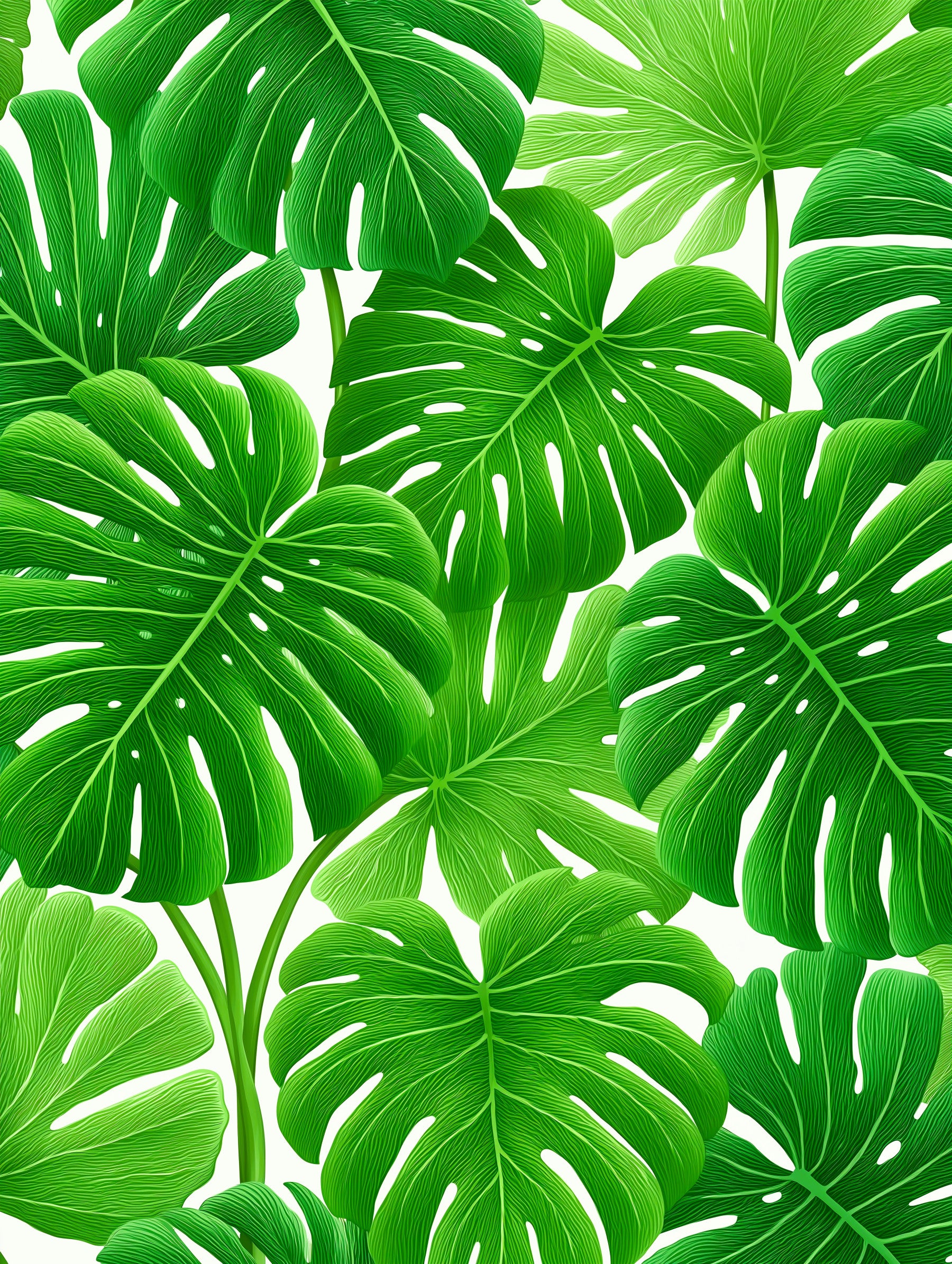 Lush Monstera Design Wall Mural