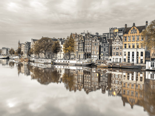 Amsterdam's Reflected Charm Wall Mural