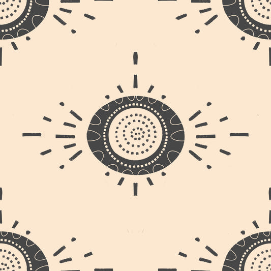 Volksblühenleichte Holzkohlecreme - Skandinavisches Mittelmod Blumenwallpaper⁠