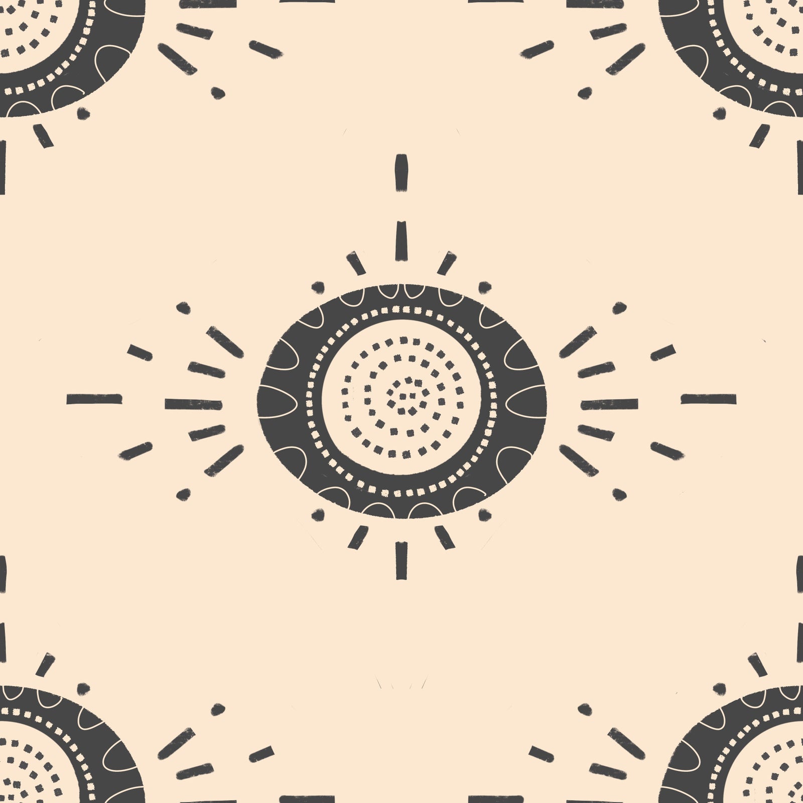 Folk Bloom Light hiilivoide - Skandinavian Mid Mod -kukkataustakuva⁠ in your room
