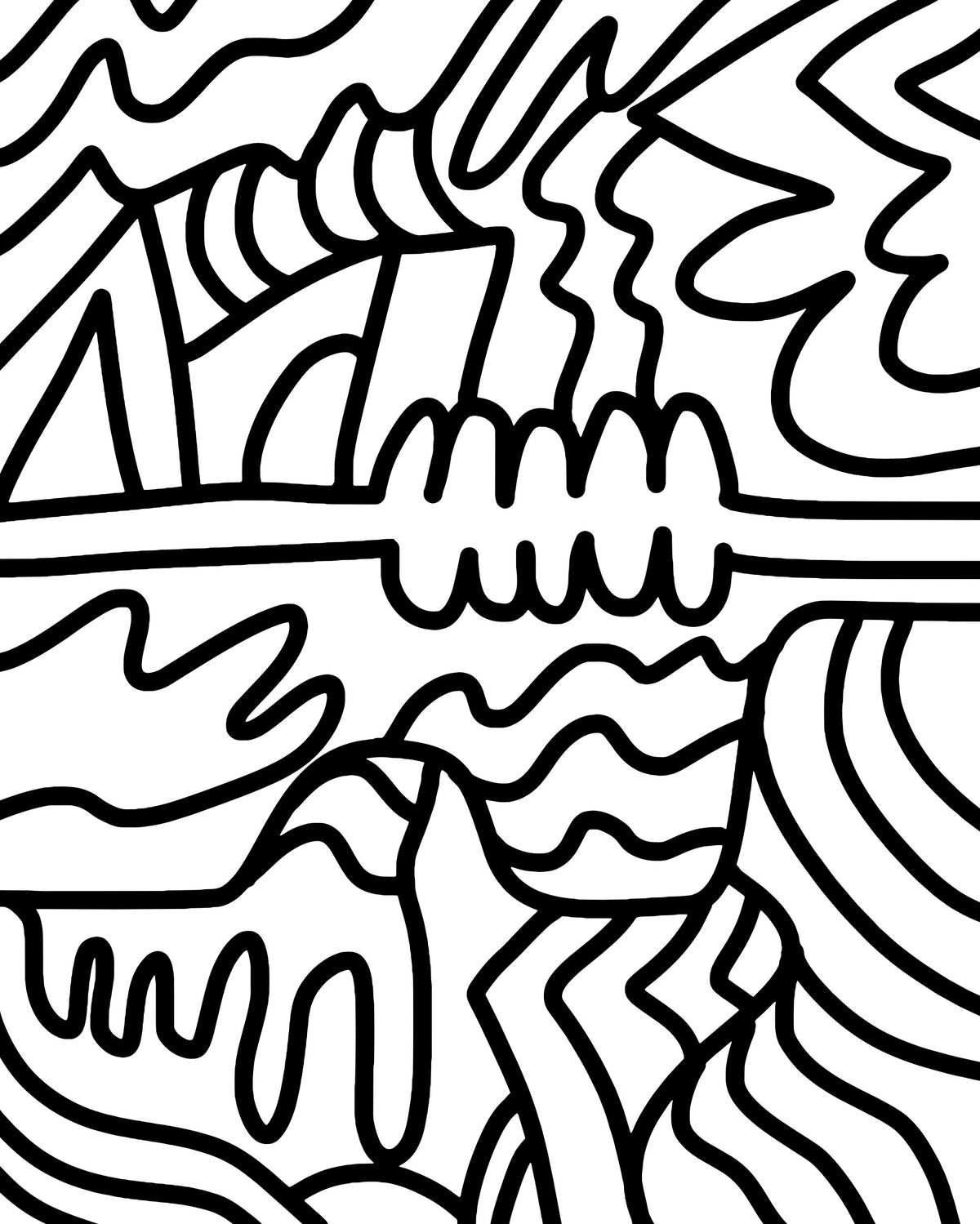 Abstract Flow Wall Mural in your room — zoomed