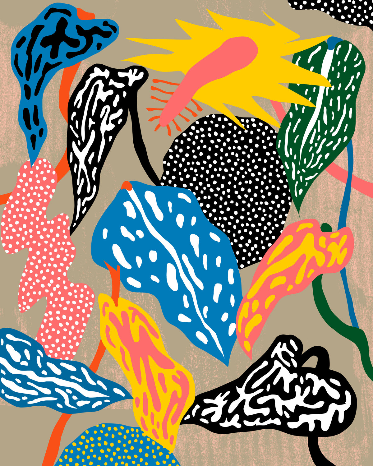 Groovy Jungle Wall Mural