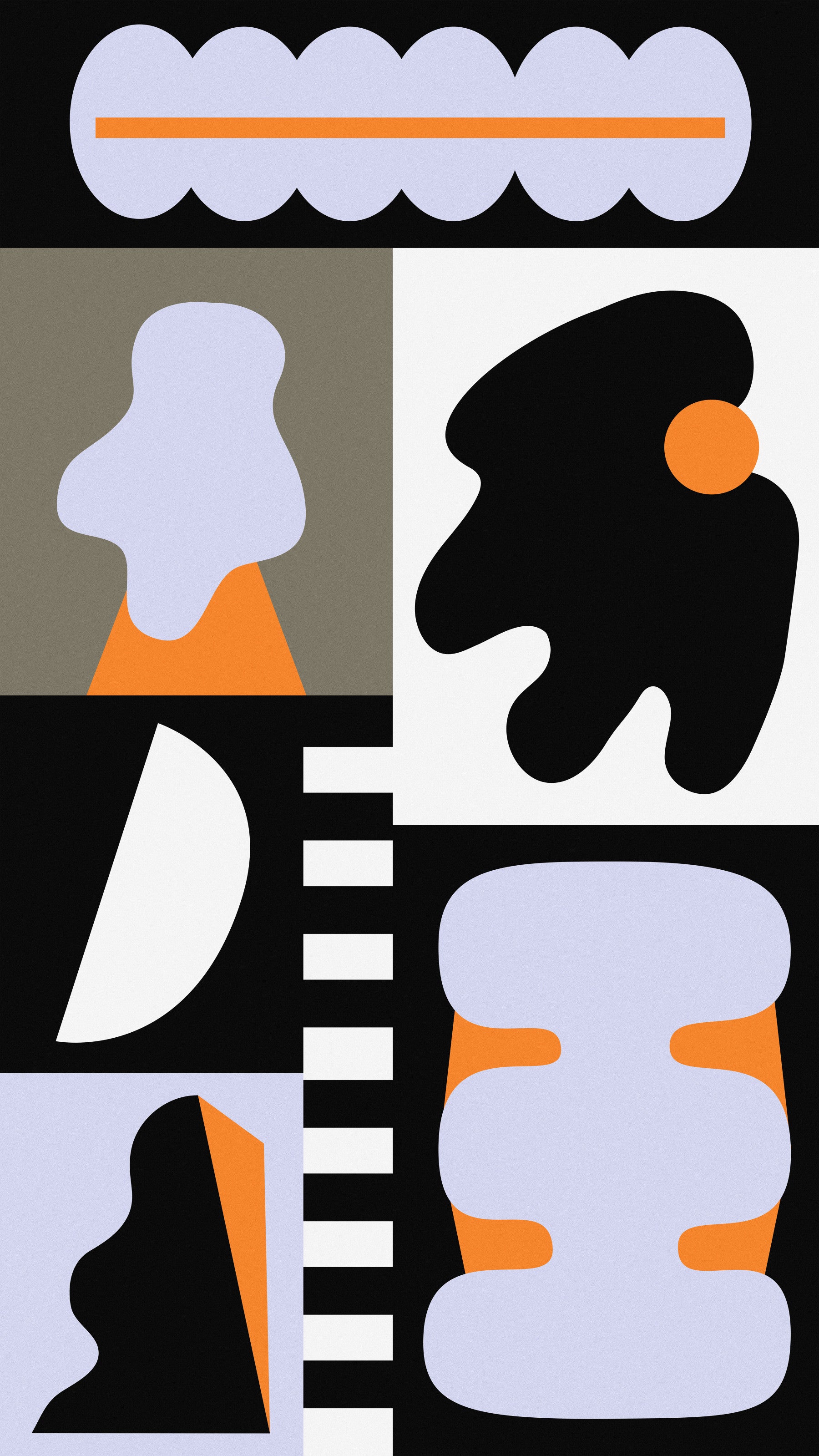 Deconstructed Forms Wall Mural