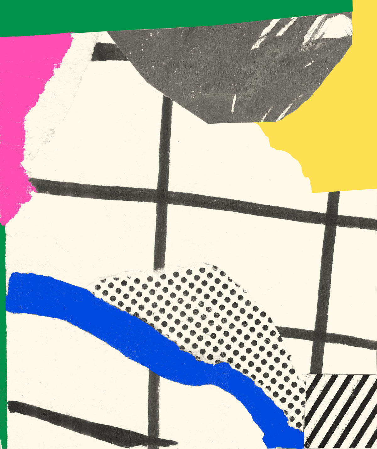 Summer collage Wall Mural in your room — zoomed