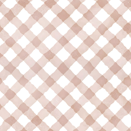 Handgemalte rosa festliche Gingham Wallpaper⁠