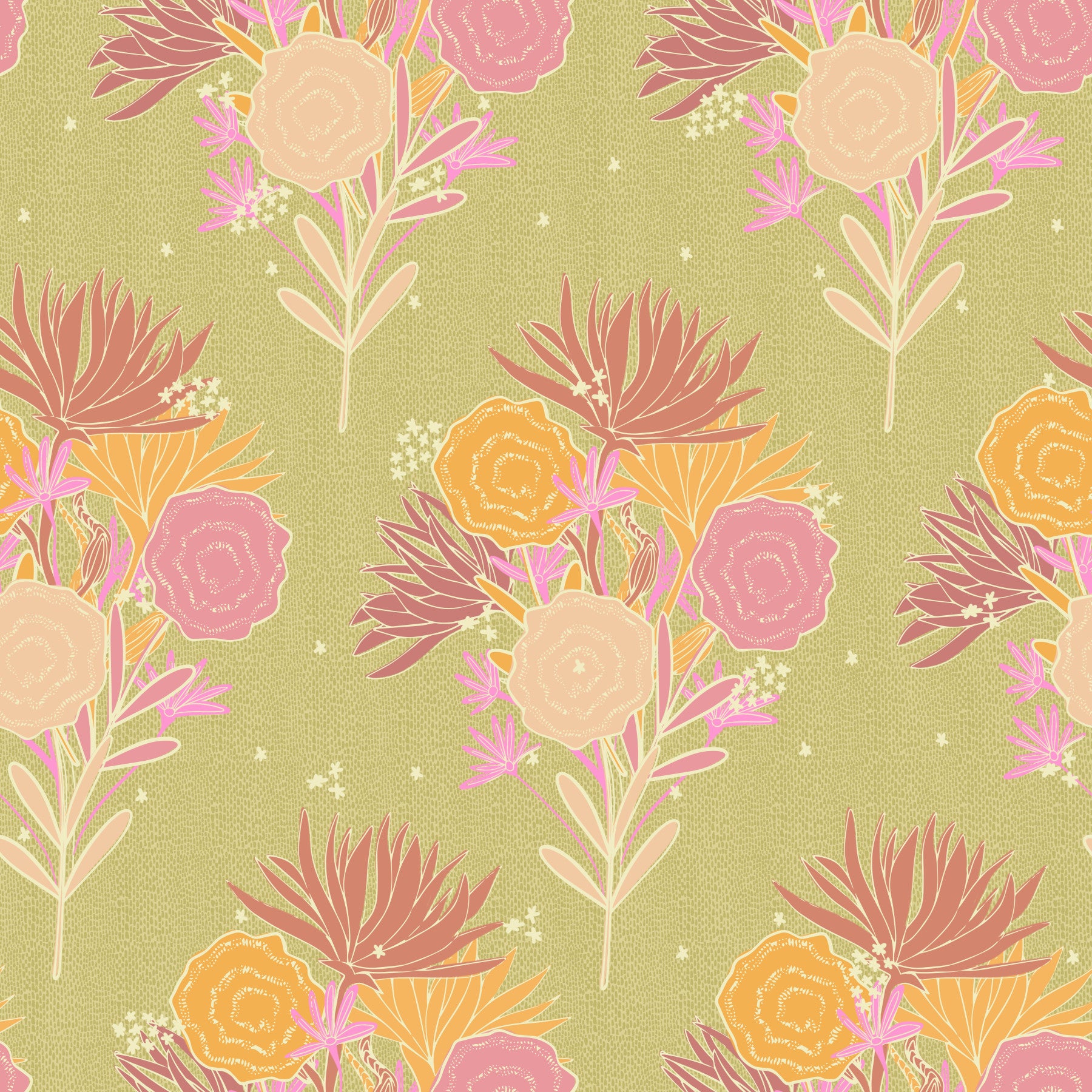 Vintage Flora Canvas Wallpaper⁠