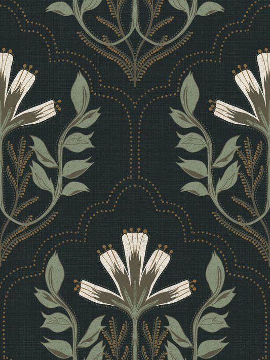 Midnight Bloom Tapestry Wallpaper⁠
