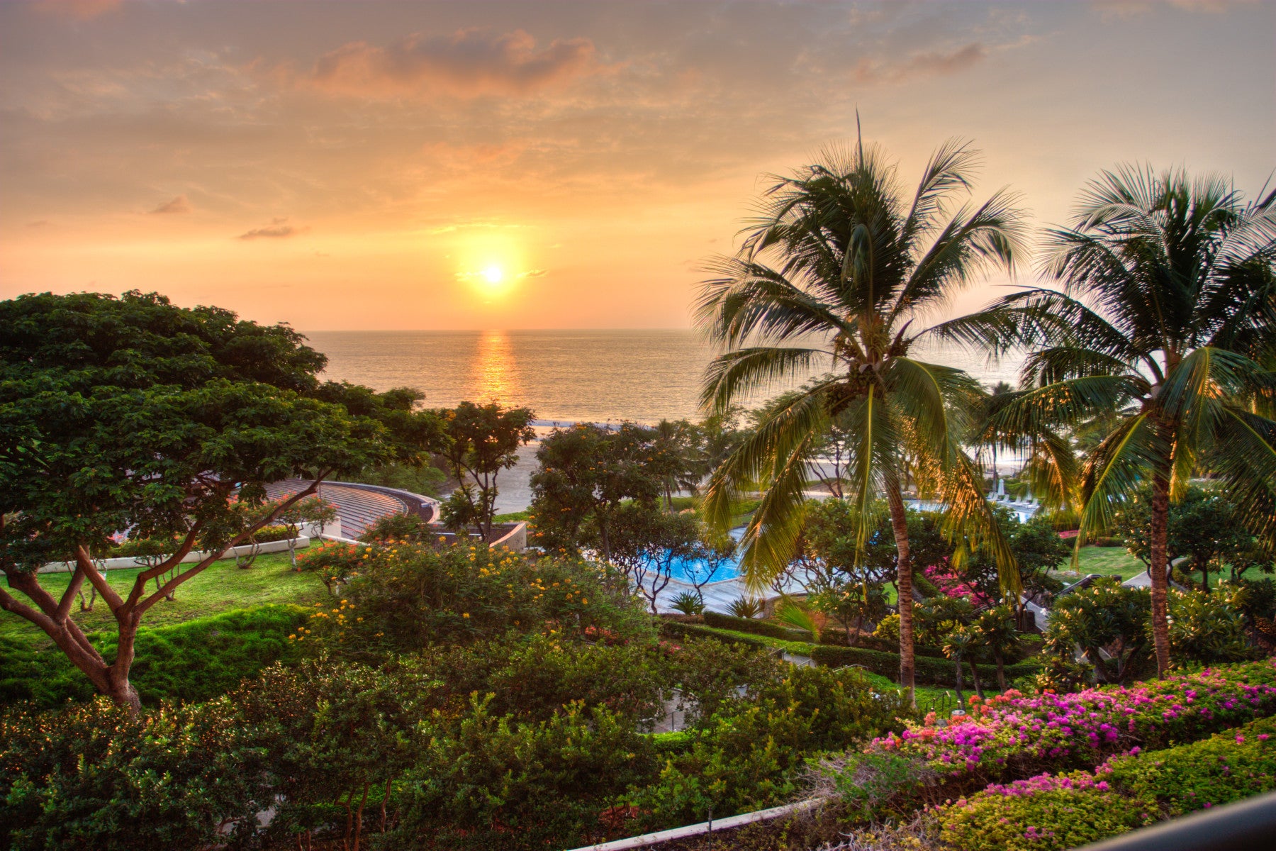 Tranquil Hawaii Island Sunset Wall Mural