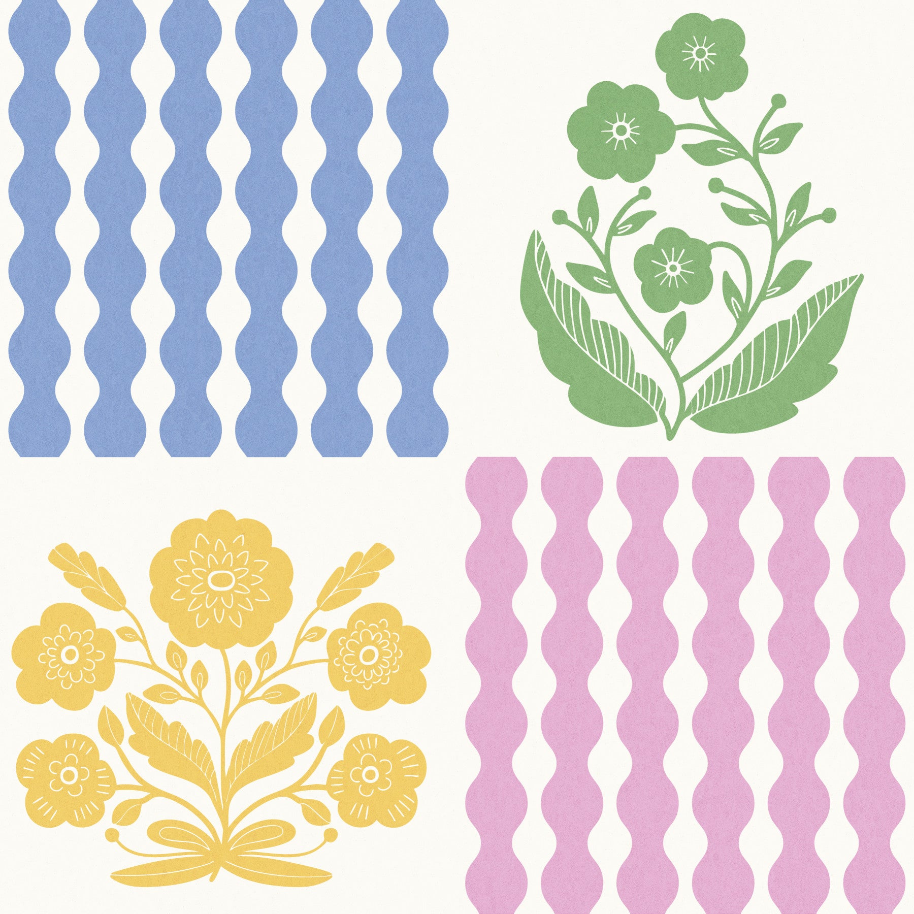 Pastellpopblommor tapeter⁠
