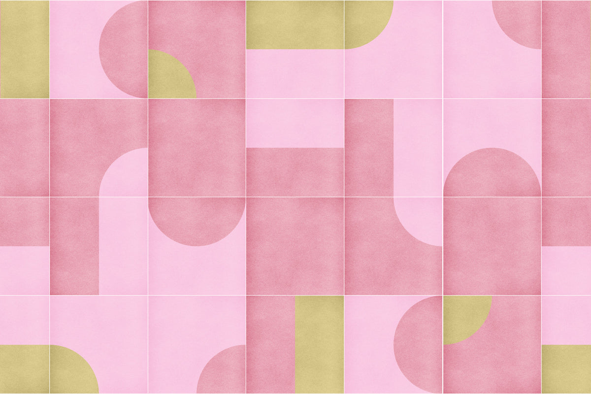 Retro Tiles 14 Wall Mural in your room