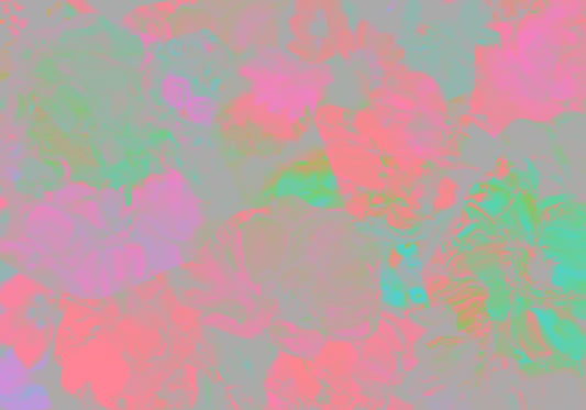 Efemär blomvägg väggmålning