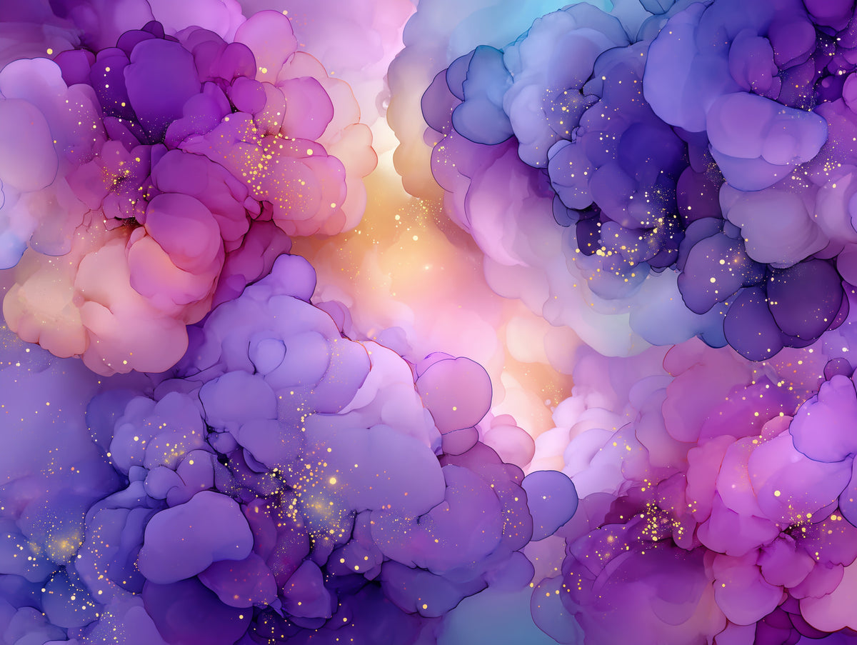 Celestial Cloudscape Wall Mural in your room — zoomed
