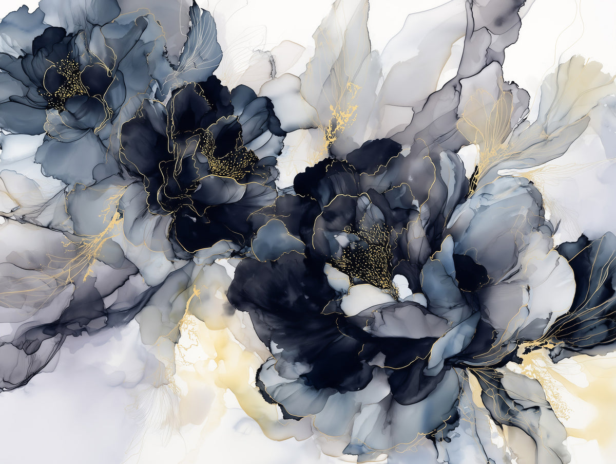 Murale de fleurs de fleur de floraison de minuit murale in your room — zoomed