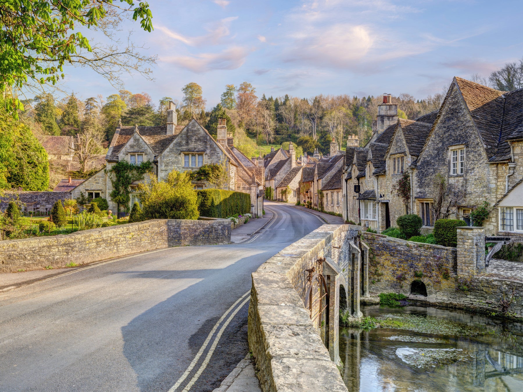 Quaint English Village Wall Mural