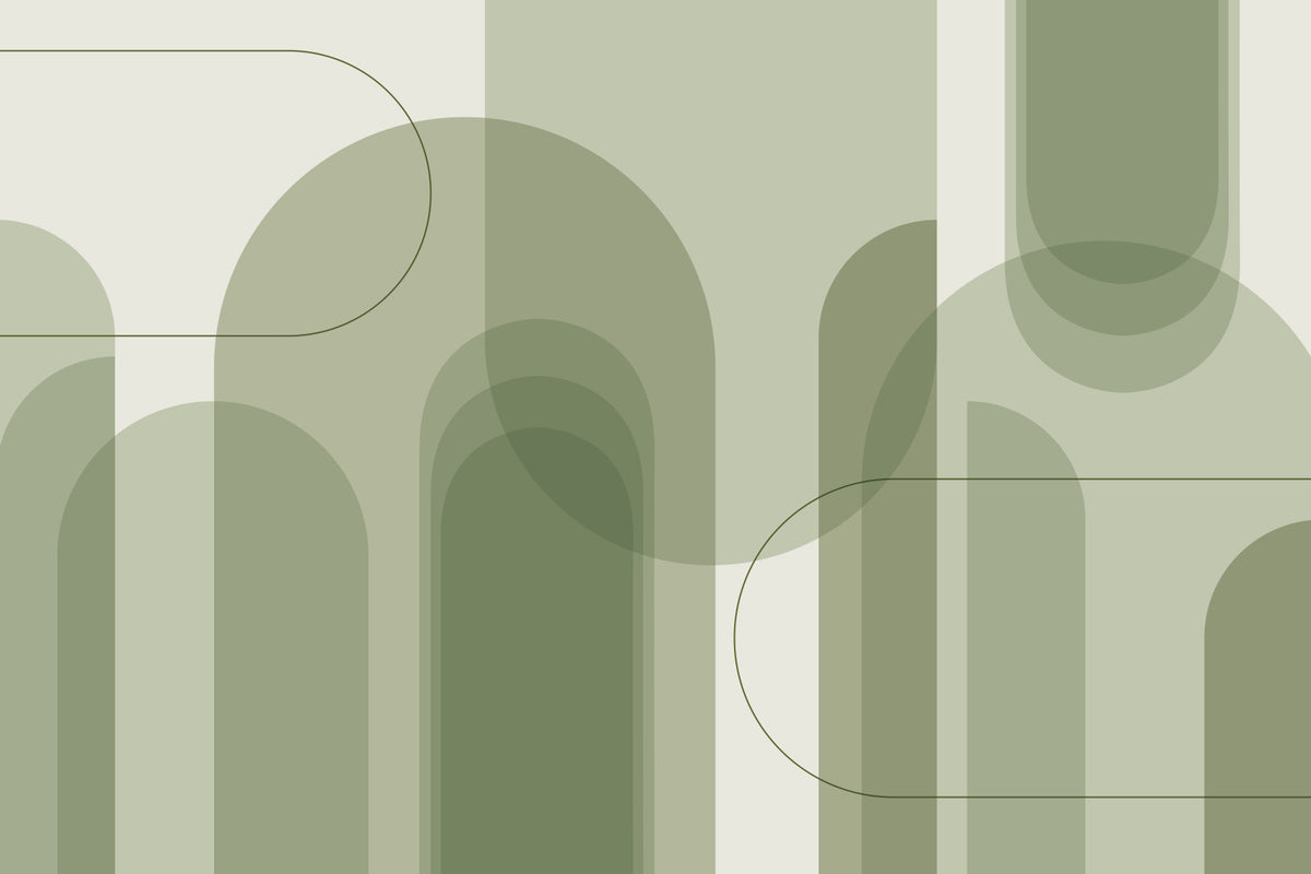 Salbei Bogen Wandmalerei in your room — zoomed