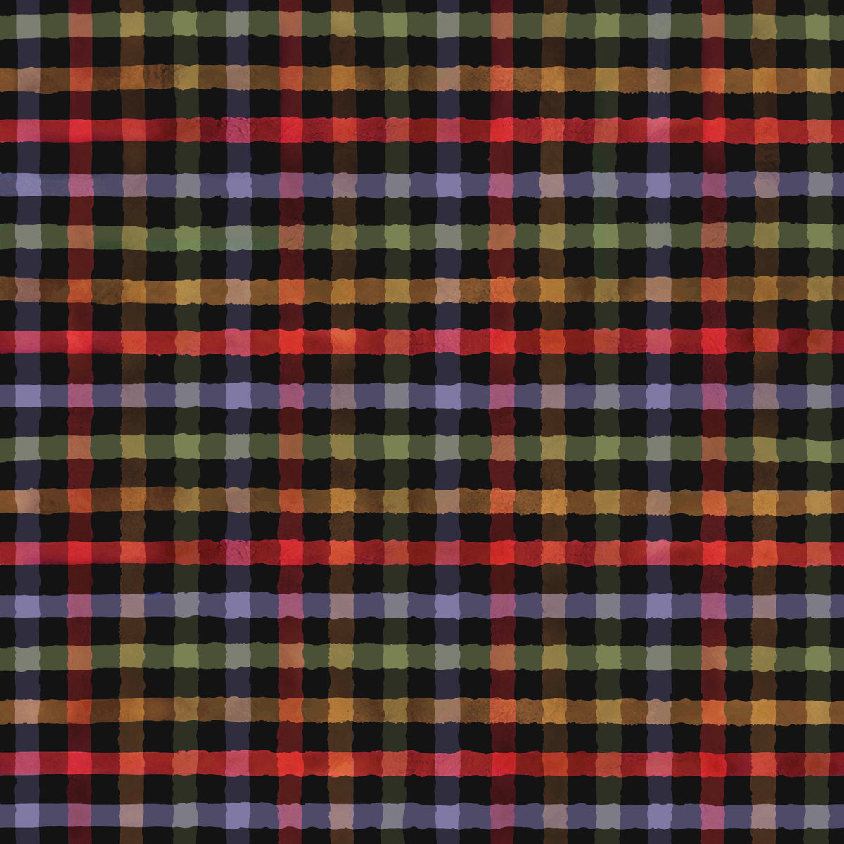 Gedämpfte erdige karierte Akademie Aquarell Gingham Plaid Wallpaper⁠ in your room