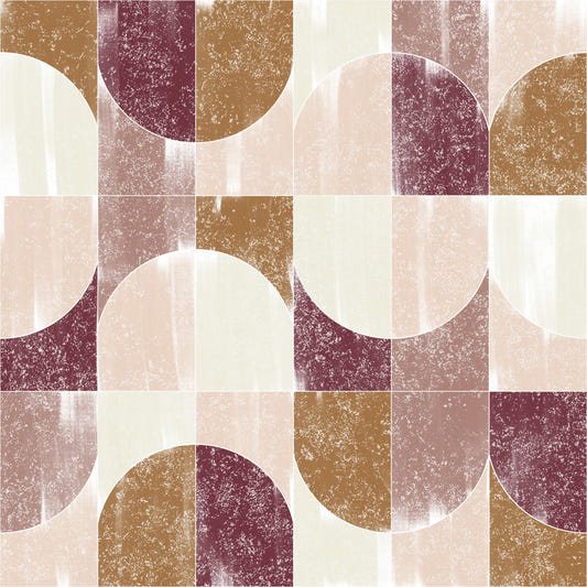Svampmålning Geo Tiles Fall Vibes Wallpaper⁠