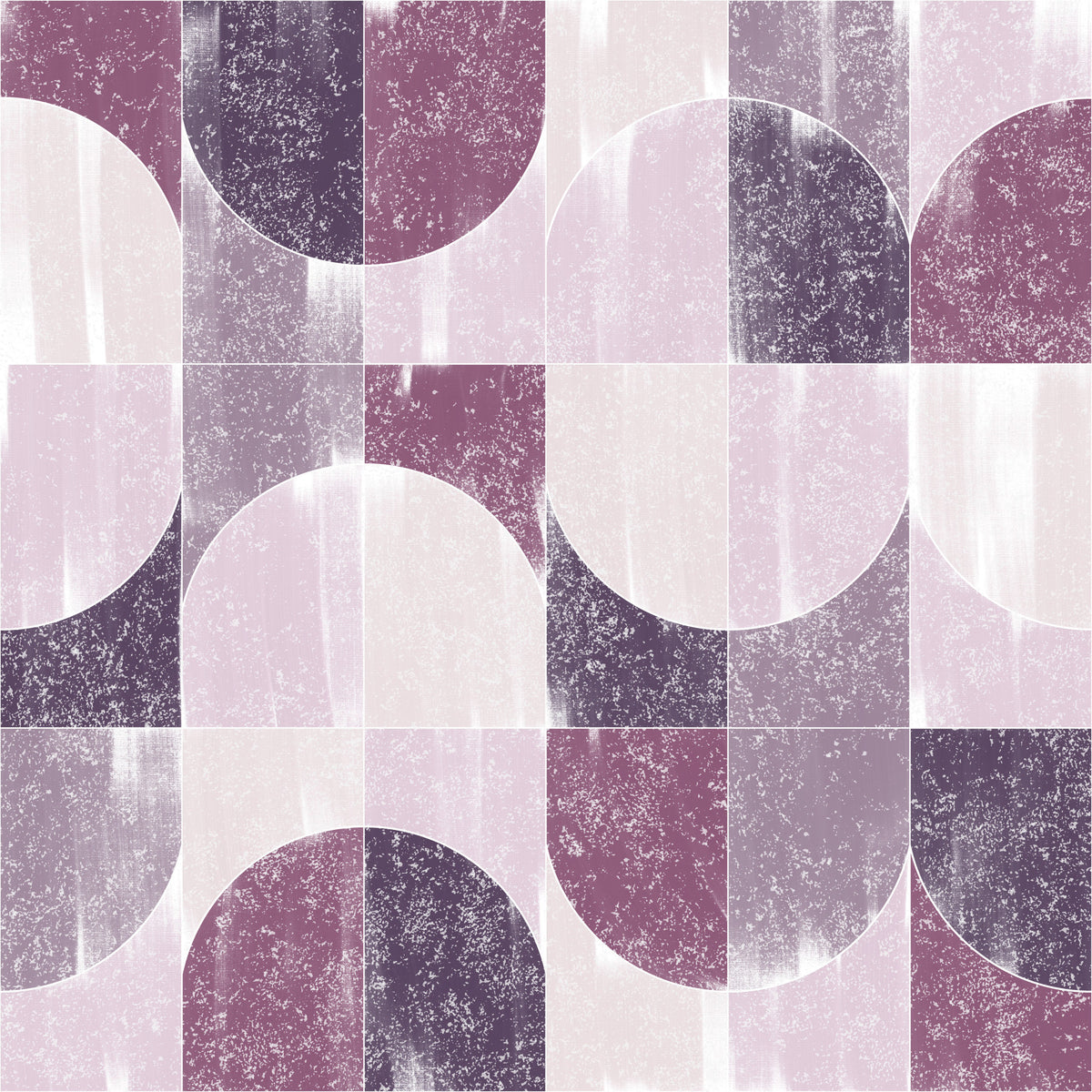 Schwammmalerei Geo -Fliesen lila Vibes Wallpaper⁠