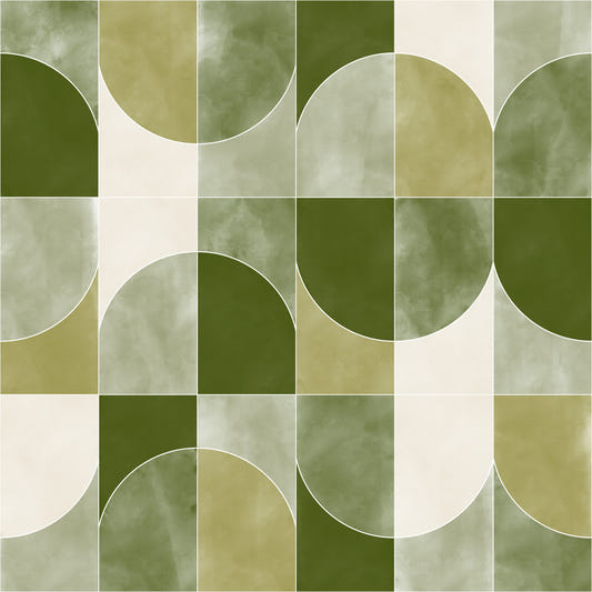 COLOR WASHED GEO TILES MUSKY Wallpaper⁠