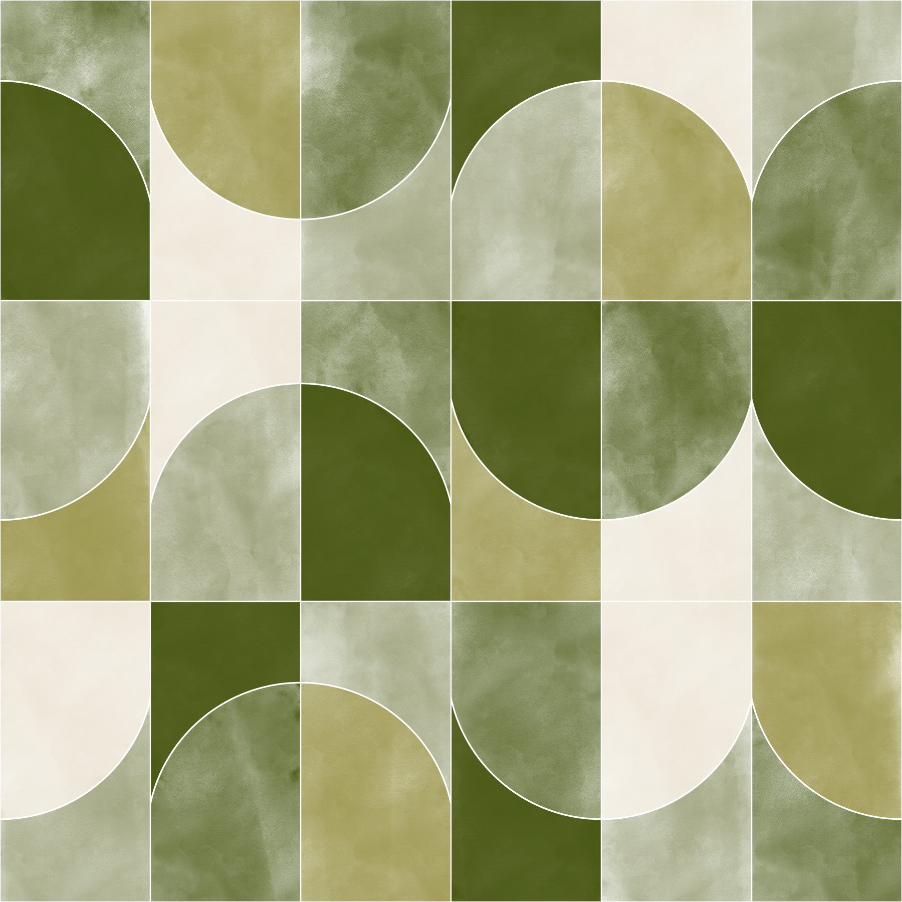 COLOR WASHED GEO TILES MUSKY Wallpaper⁠