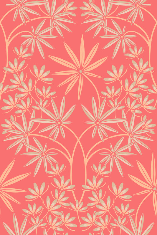 Glamour kukka damask lämmin persikka sumea oranssi koralli taustakuva⁠