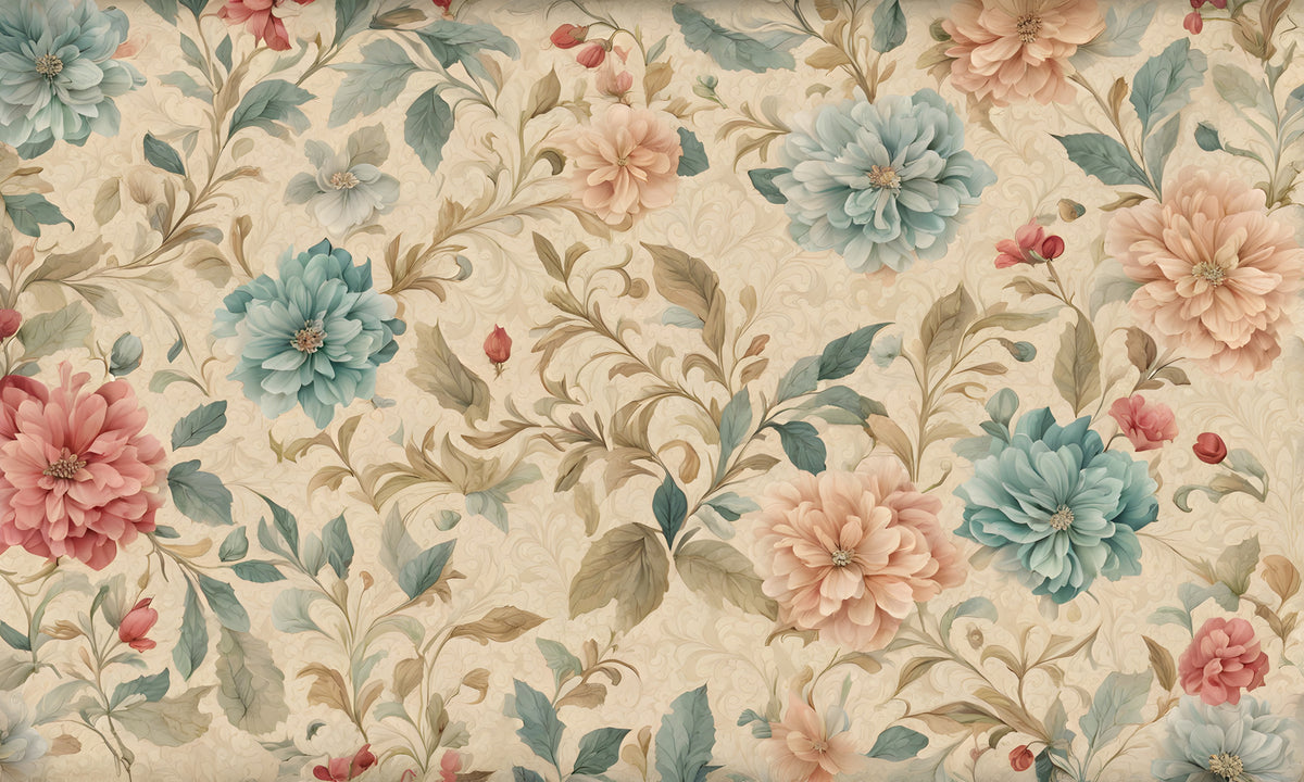Murale de mur de flore vintage in your room