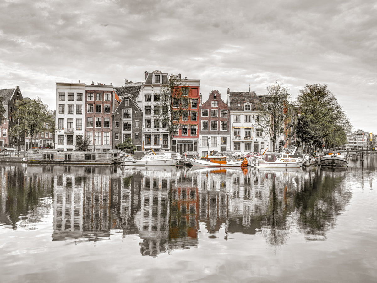 Amsterdam Townhouses Wall Mural in your room — zoomed