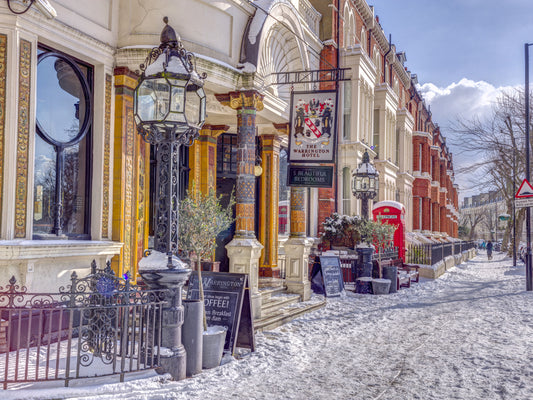 London vinter charme vægmaleri