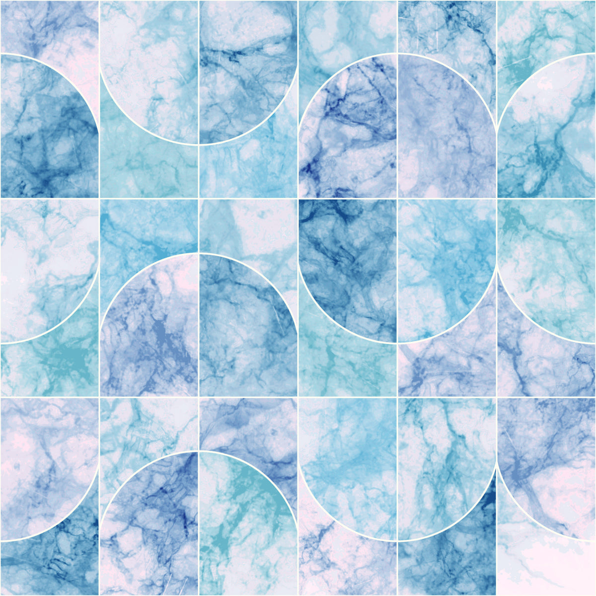 Wallpaper bluash di geo in marmo
