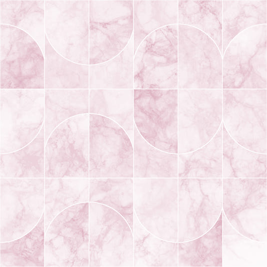 Wallpaper rosato di piastrelle geo marmorizzate⁠