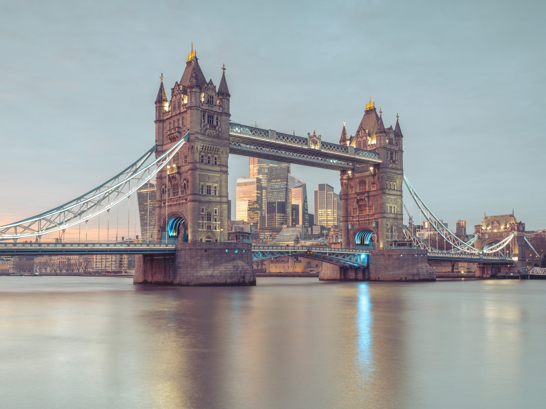 Elegant Tower Bridge Scene Wall Mural in your room — zoomed