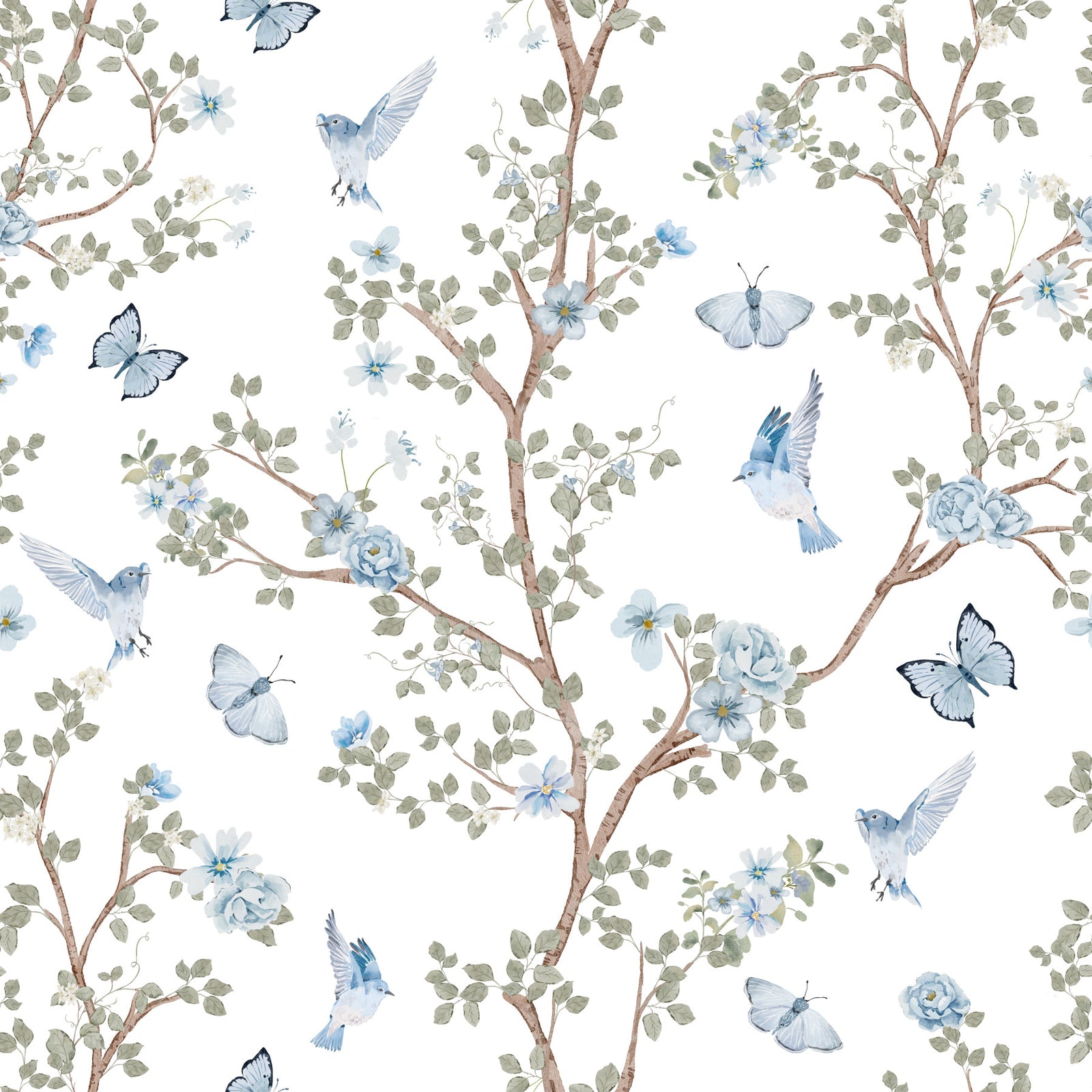 Bluebird Chinoiserie Garden Serenade Taustakuva⁠