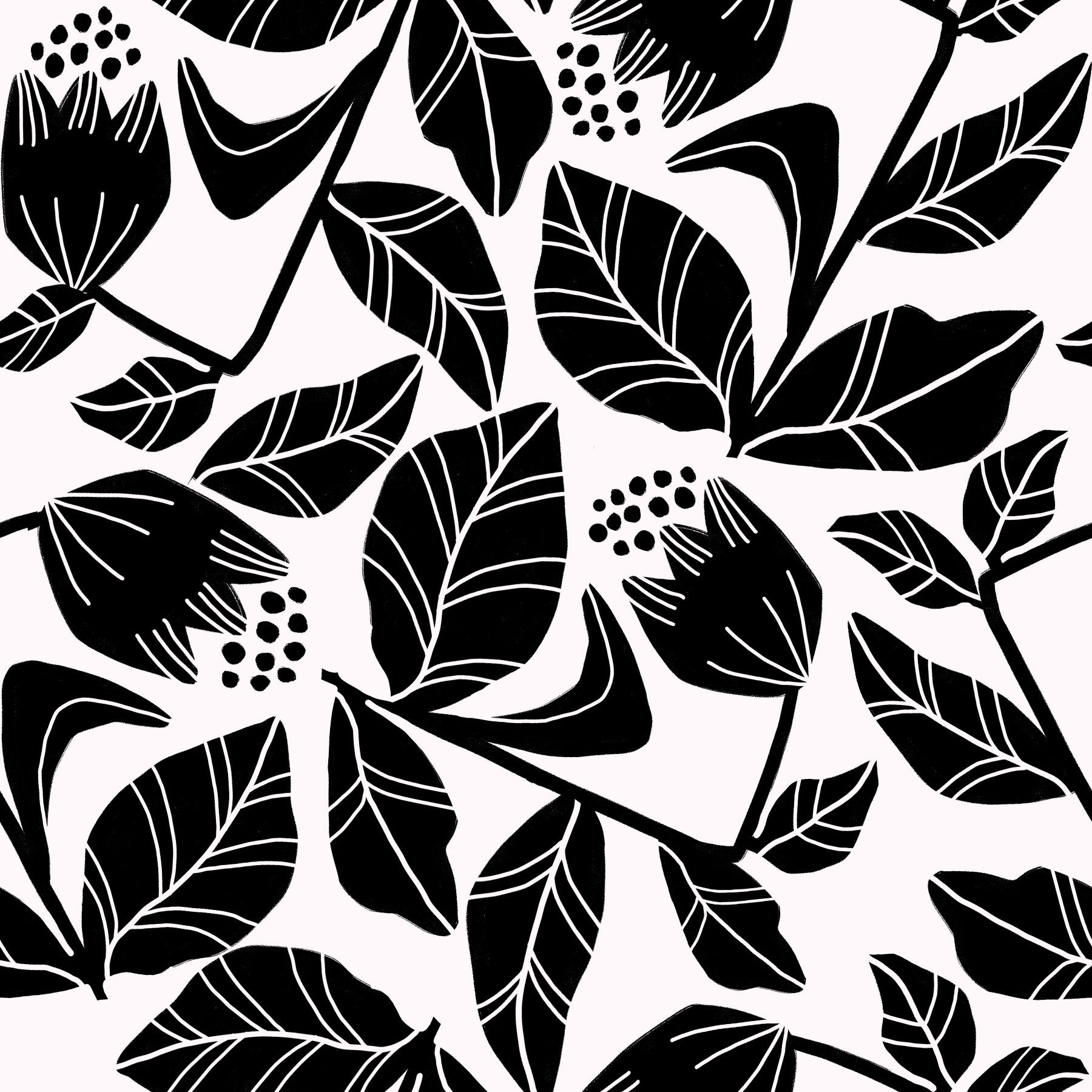 Tinte Blumen Tapete⁠