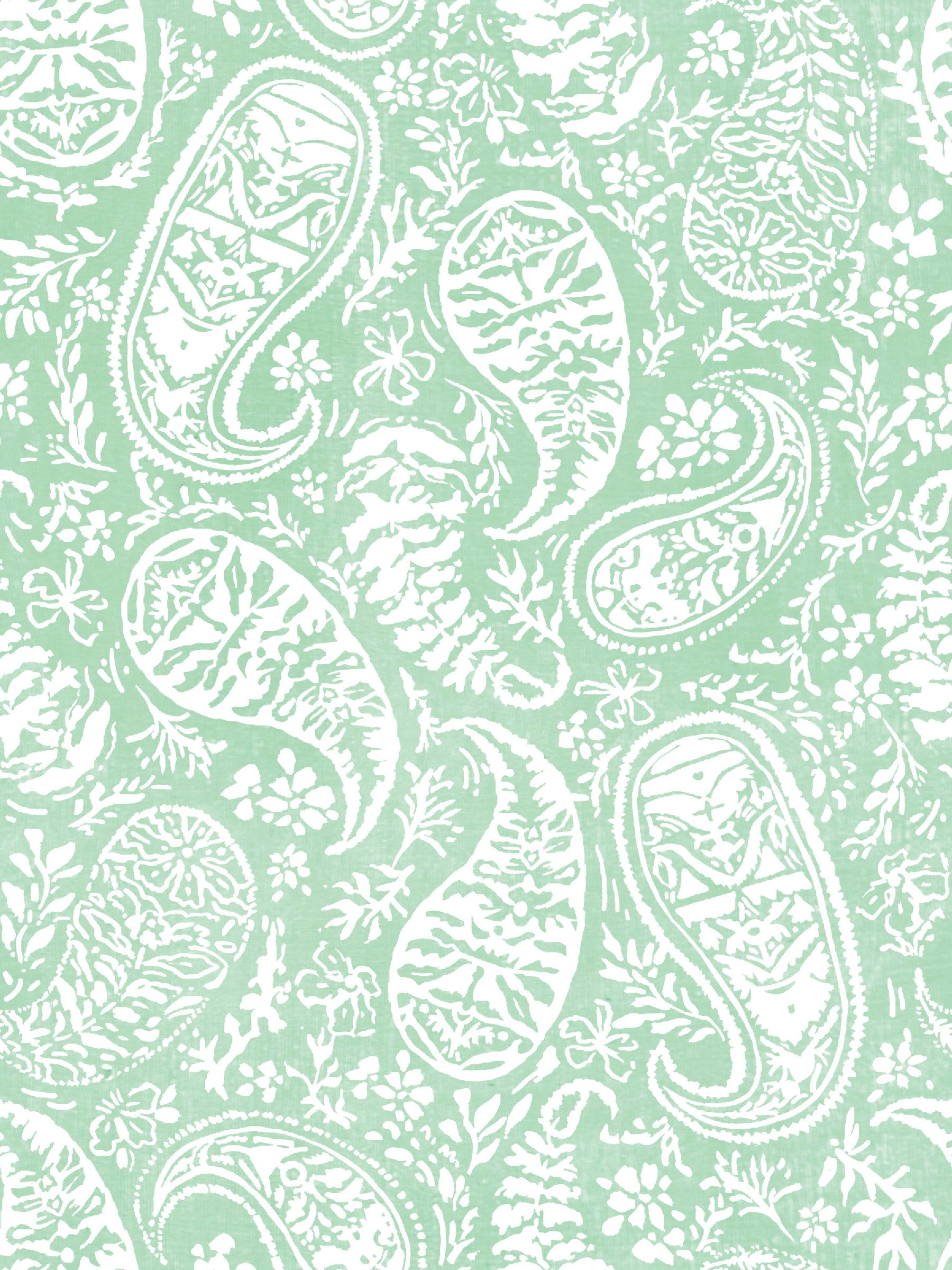Mynte blomster paisley tapet⁠