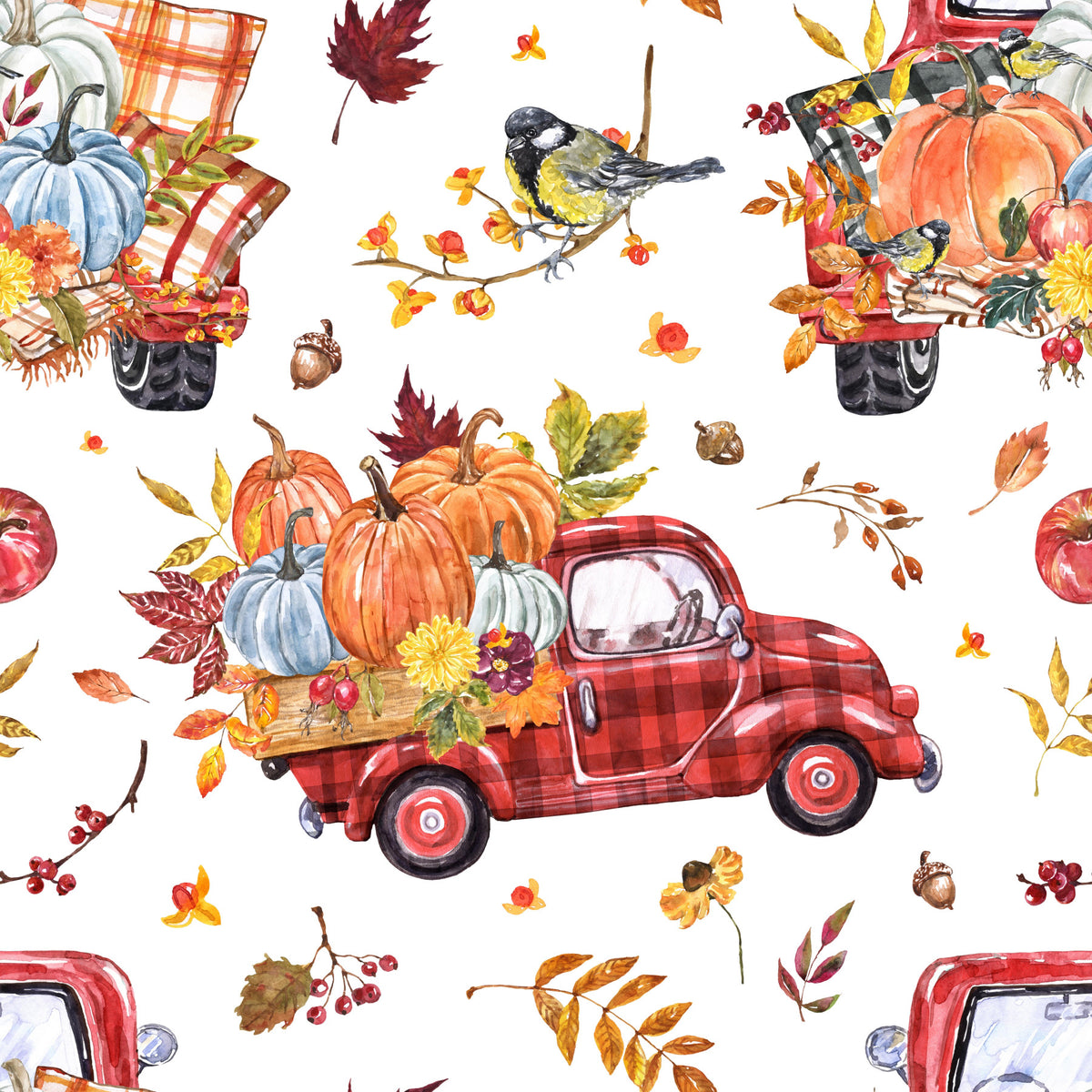 Autumn Harvest Trucks Wallpaper⁠ in your room