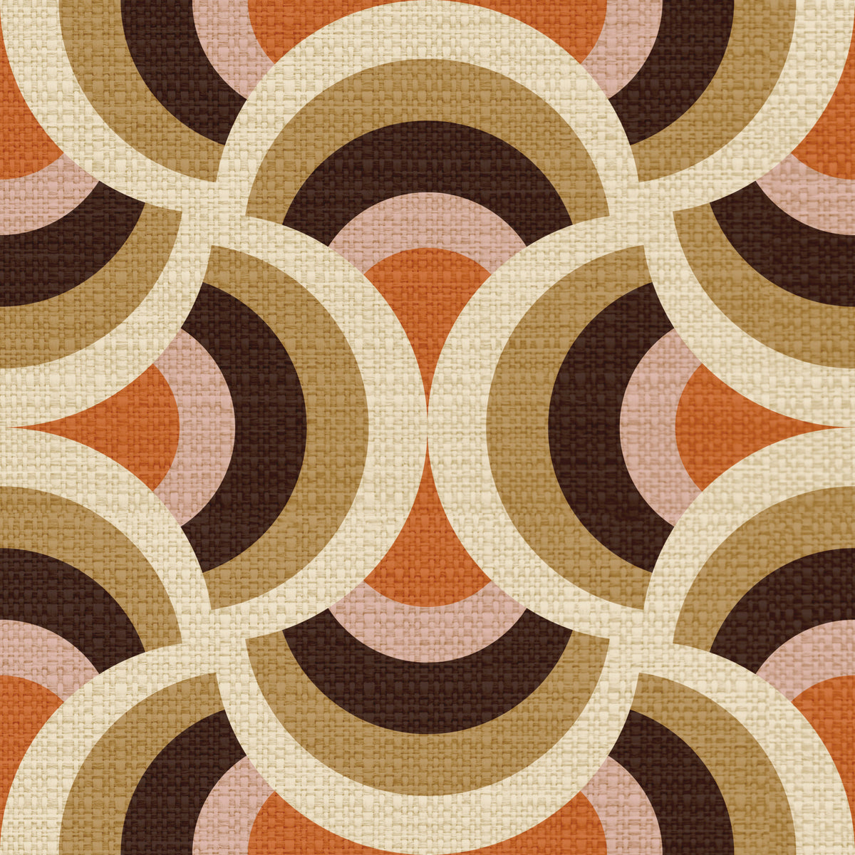 Mid-Century Circles Wallpaper⁠ in your room — zoomed