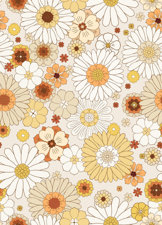 1970'erne Daisy Dreamscape tapet⁠