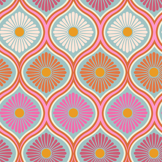 Groovy 70er Retro Mod Blume Power Wallpaper⁠