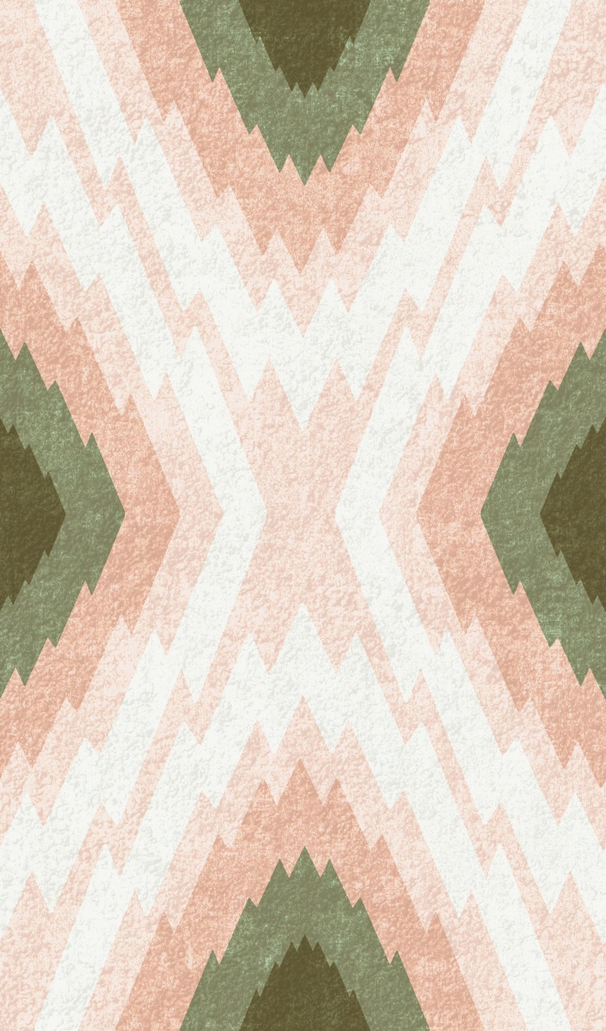 Flame Stich Pink and Green Wallpaper⁠