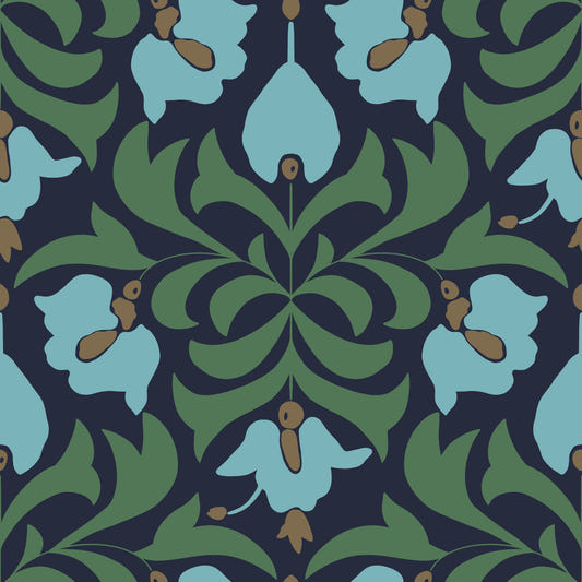 Orbisca - Midnight Bloom Wallpaper⁠