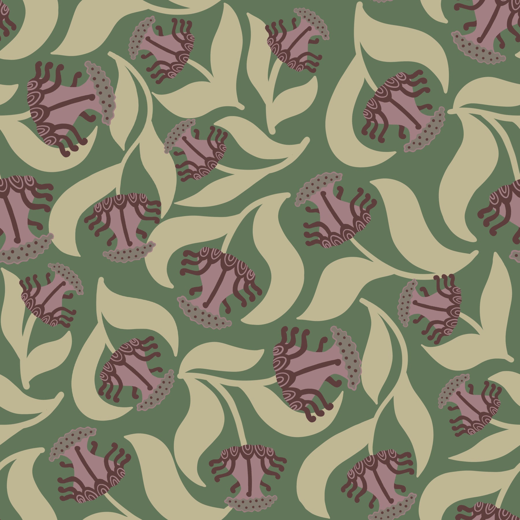 Velora - Vintage Blooms Wallpaper⁠ in your room — zoomed