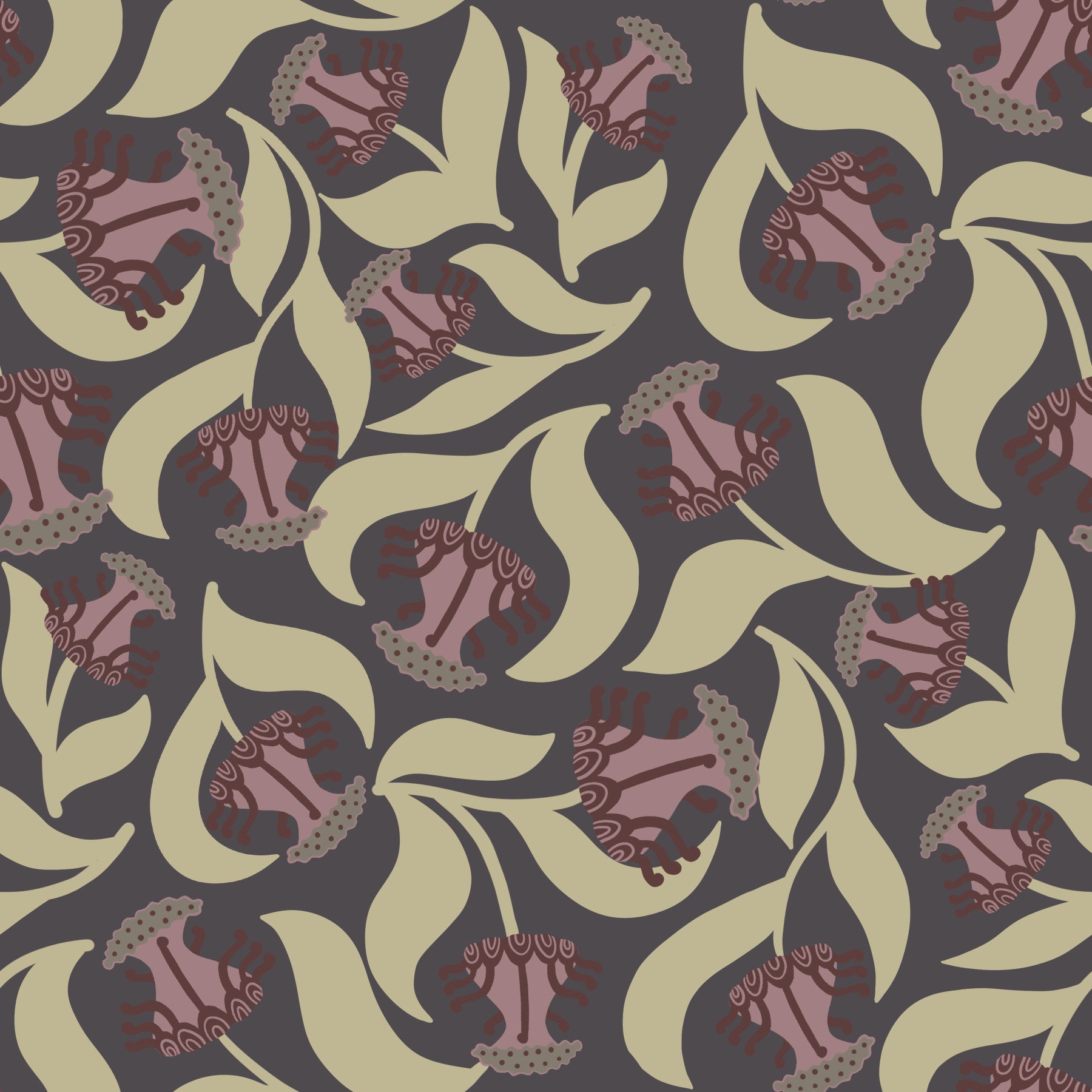 Velora - Abstract Bloom Wallpaper⁠ in your room — zoomed