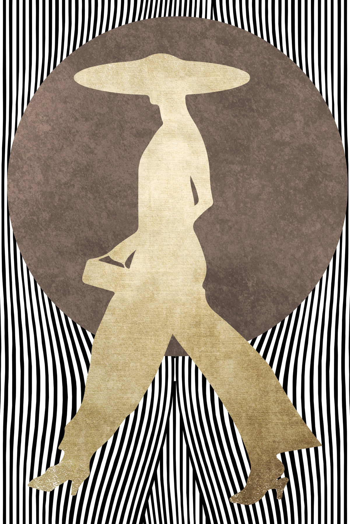 La Madame Noir Wall -Wandgemälde