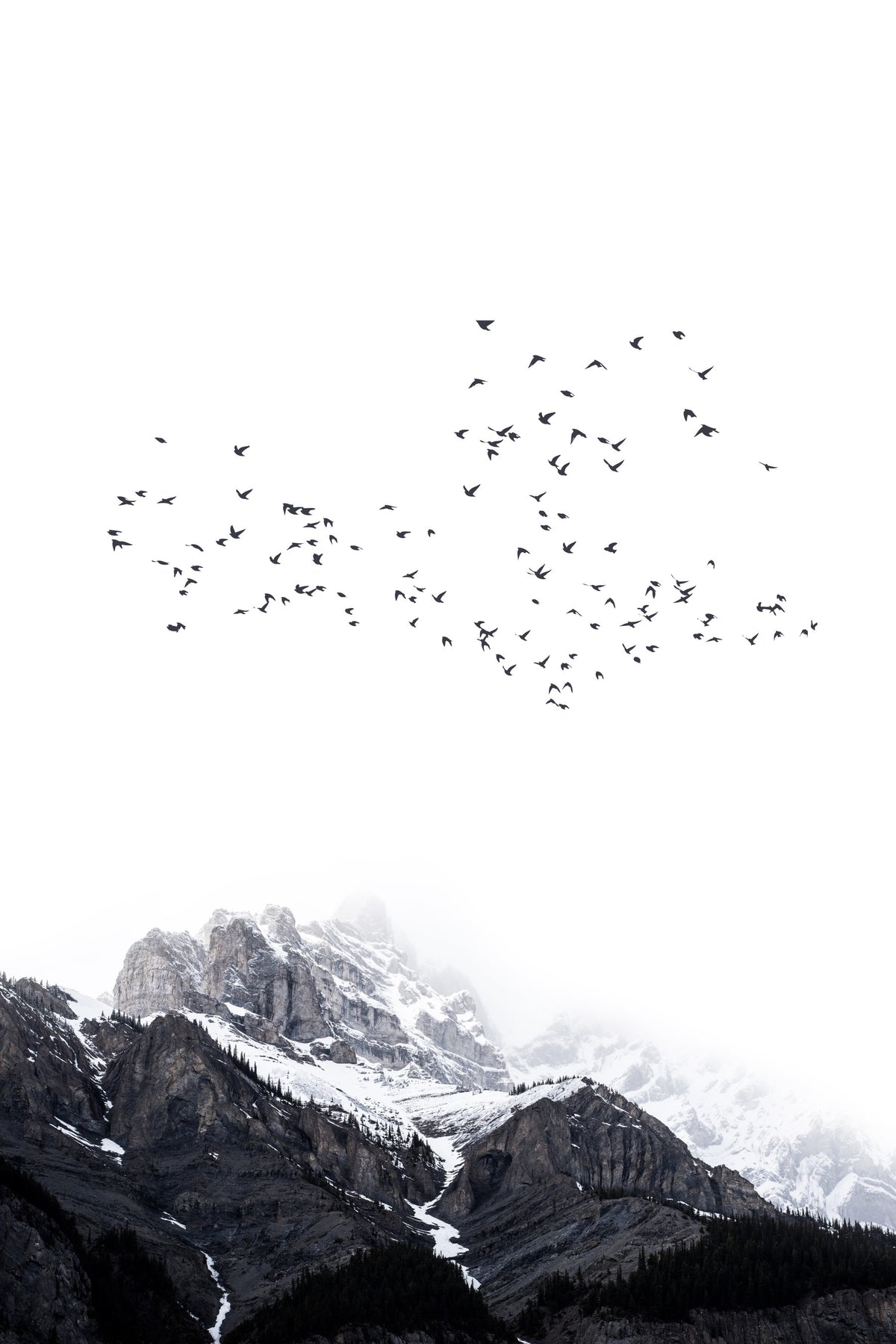 Das Berge Wandmalerei in your room — zoomed